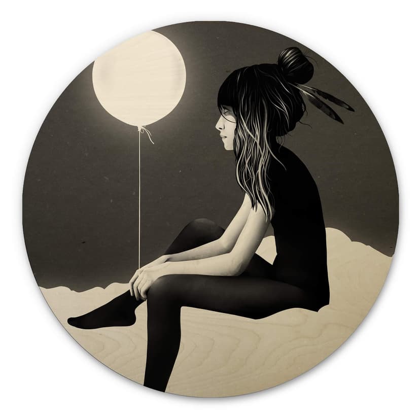 Obraz drewniany Irlandia - No such thing as nothing by night - Round