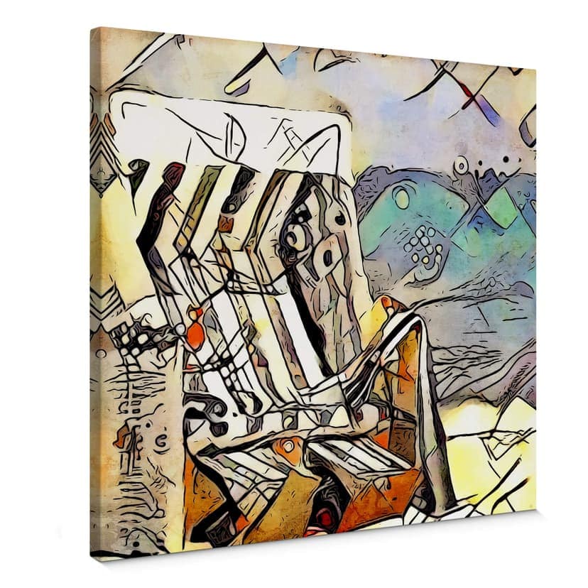 Obraz na płótnie Zamart - Kandinsky spotyka Warnemünde - Kwadrat
