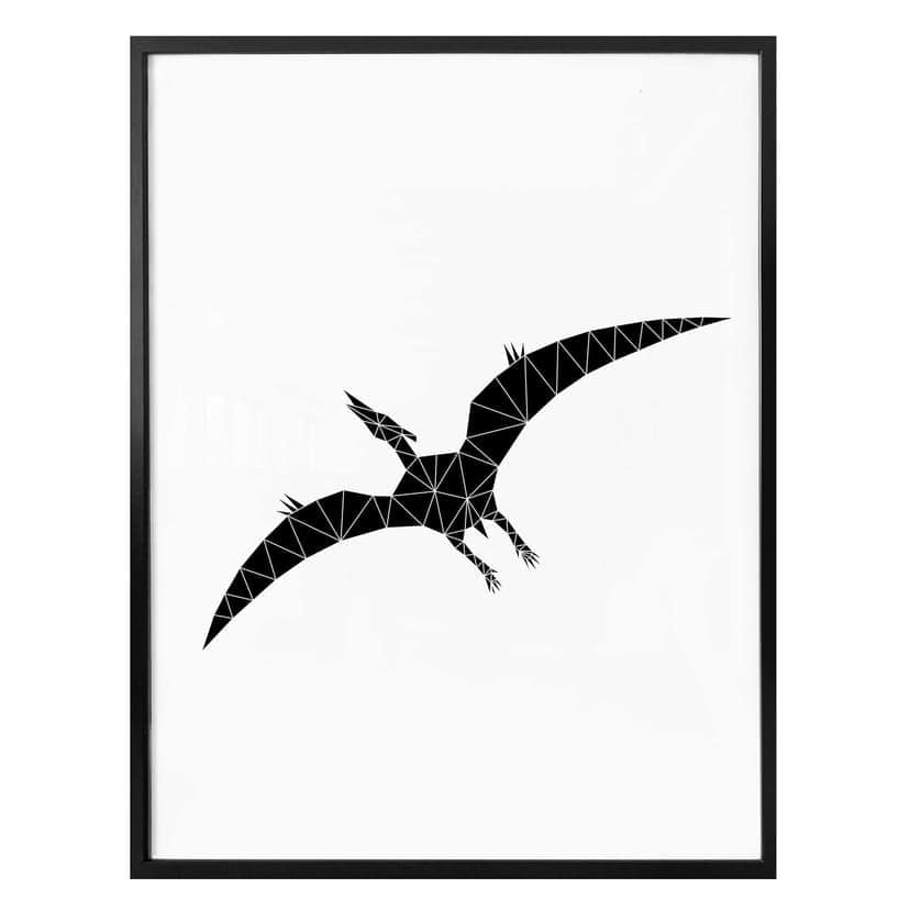 Plakat Nouveauprints - Geometryczny dinozaur Pterodactylus