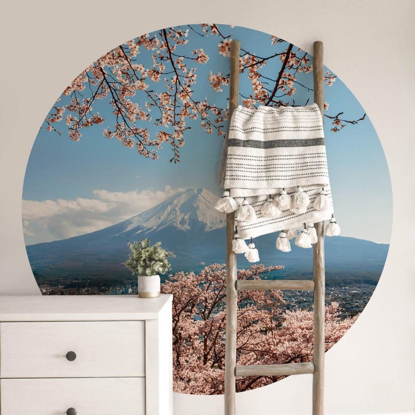 Fototapeta Colombo - Góra Fuji w Japonii - Okrągła - tapeta flizelinowa/tapeta flizelinowa samoprzyl