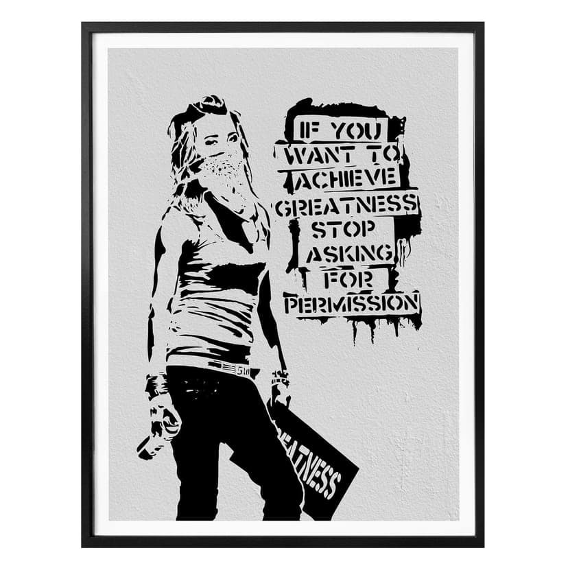 Plakat Banksy - Osiągnij wielkość