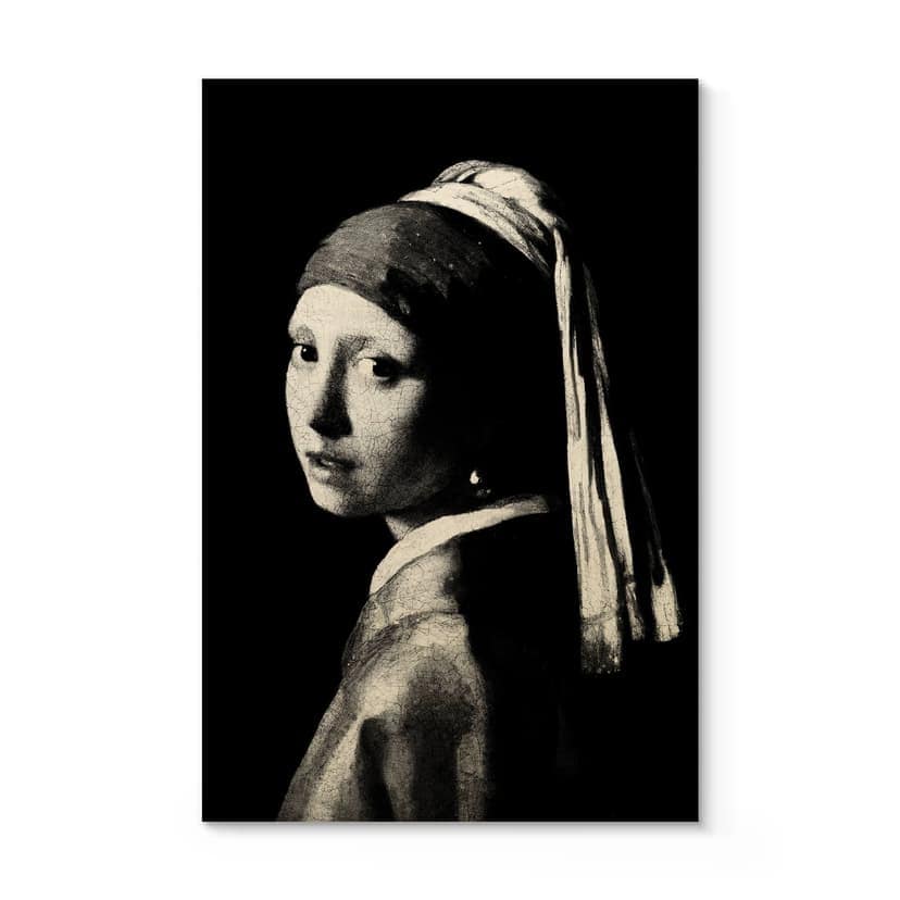 Plakat drewniany Vermeer - Dziewczyna z perłowym wisiorkiem na uchu