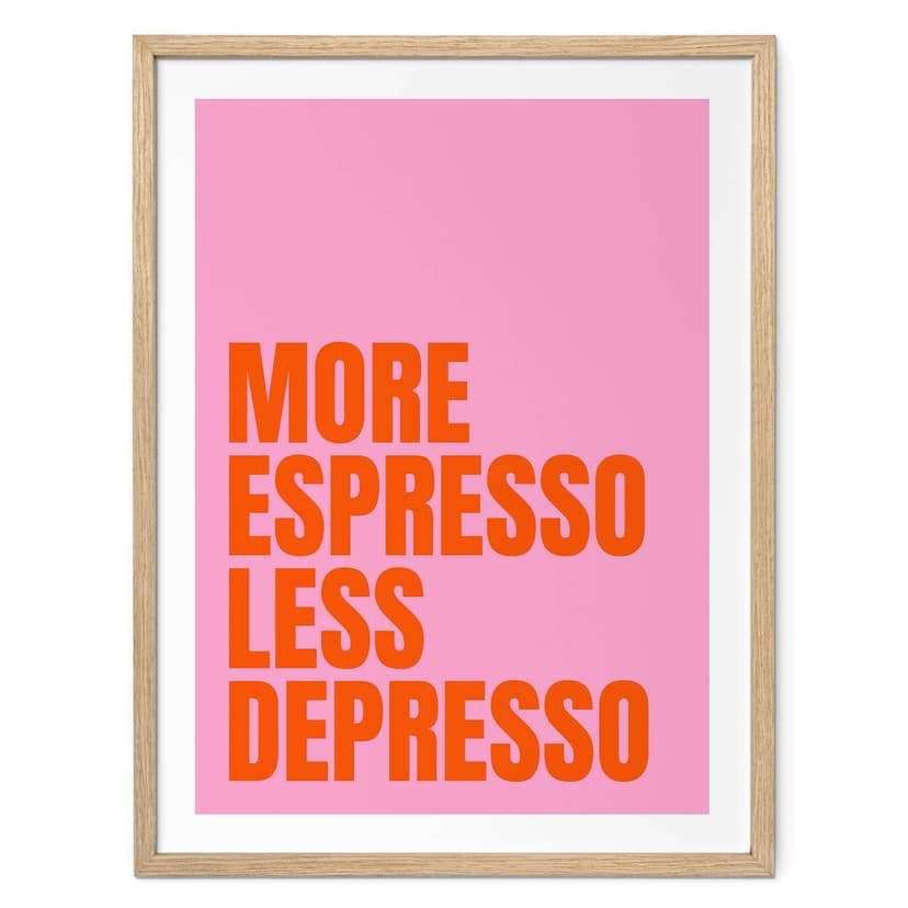 Plakat Więcej espresso mniej depresso - Fritsch