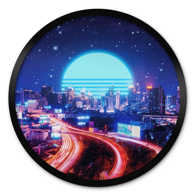 Plakat Cyber City Bangkok - Takkar - okrągły