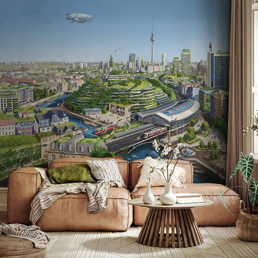 Fototapeta Aerroscape - Berlin Solarpunk
