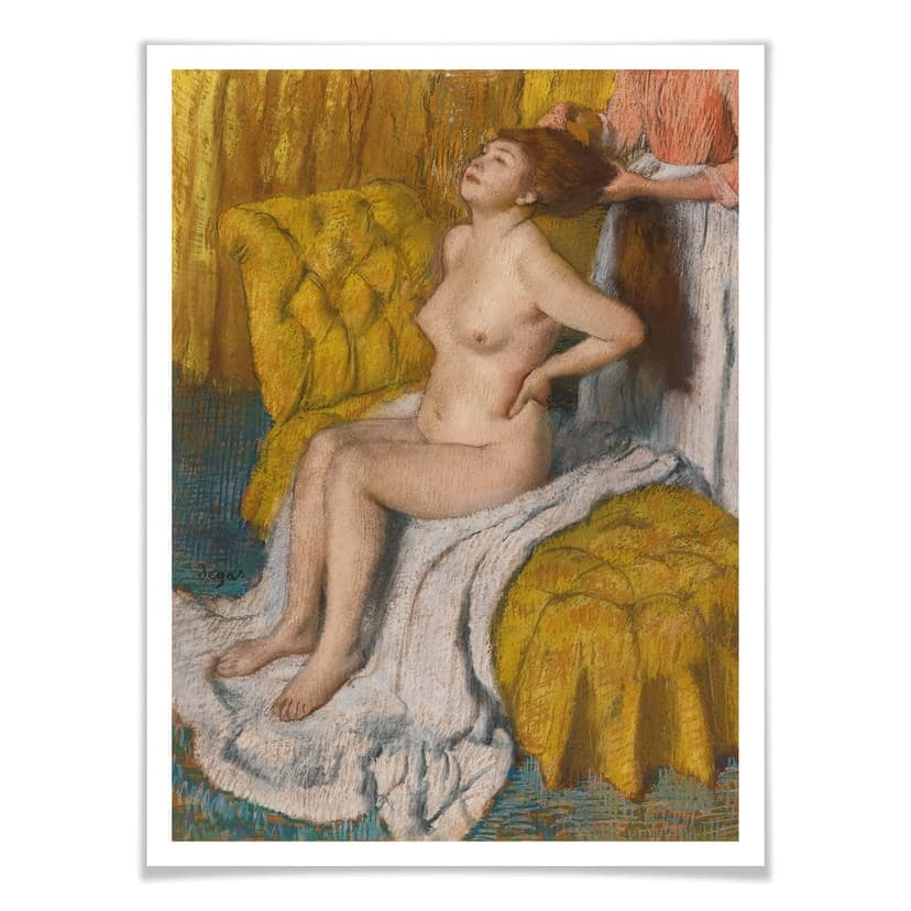 Plakat Degas - Kobieta wiąże włosy