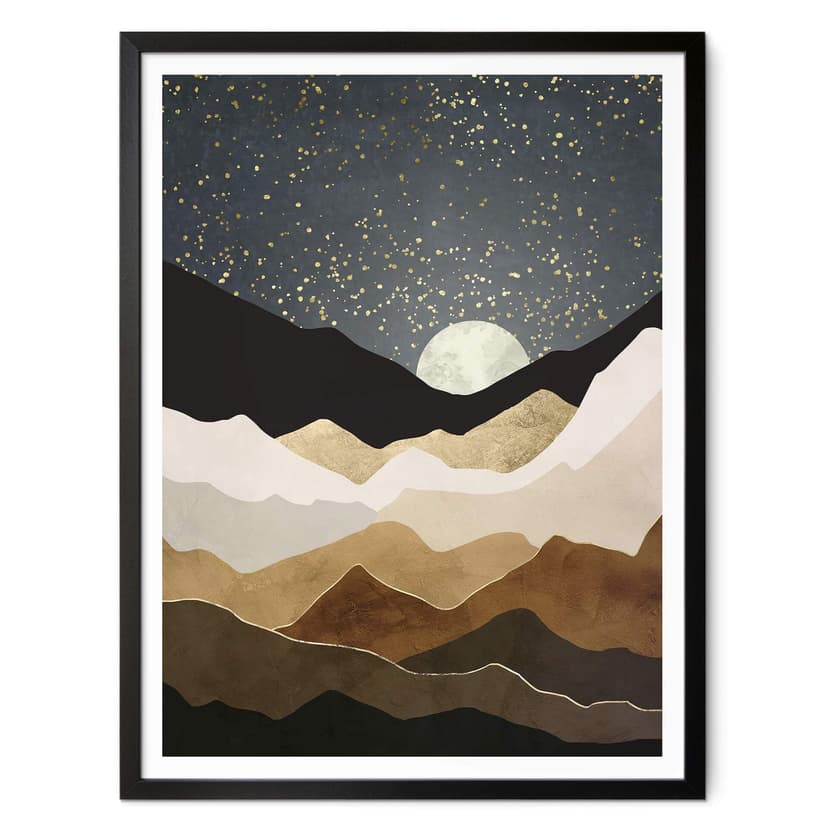 Plakat SpaceFrog Designs - Złote gwiazdy