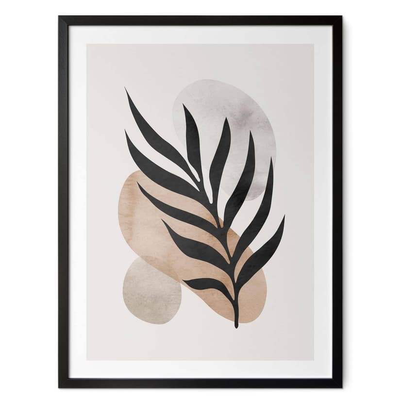 Plakat Botaniczna sylwetka z artystyczną geometrią - Costa