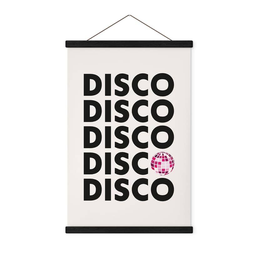 Obraz tkaniny Retro Disco Vibes Typografia - Kerr-Dineen