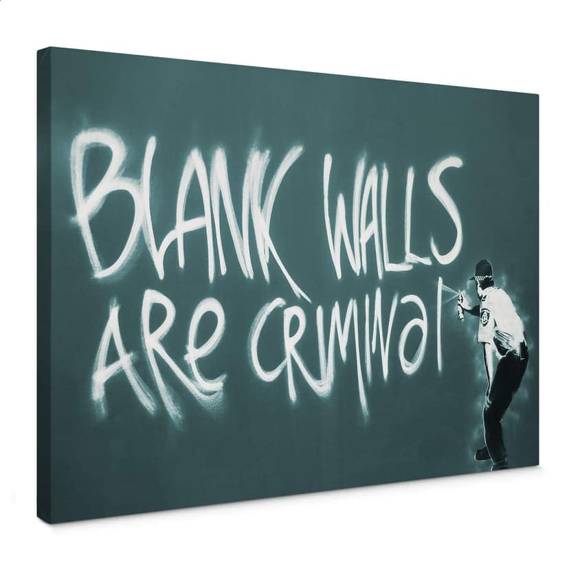 Obraz na płótnie Banksy - Puste ściany są przestępstwem
