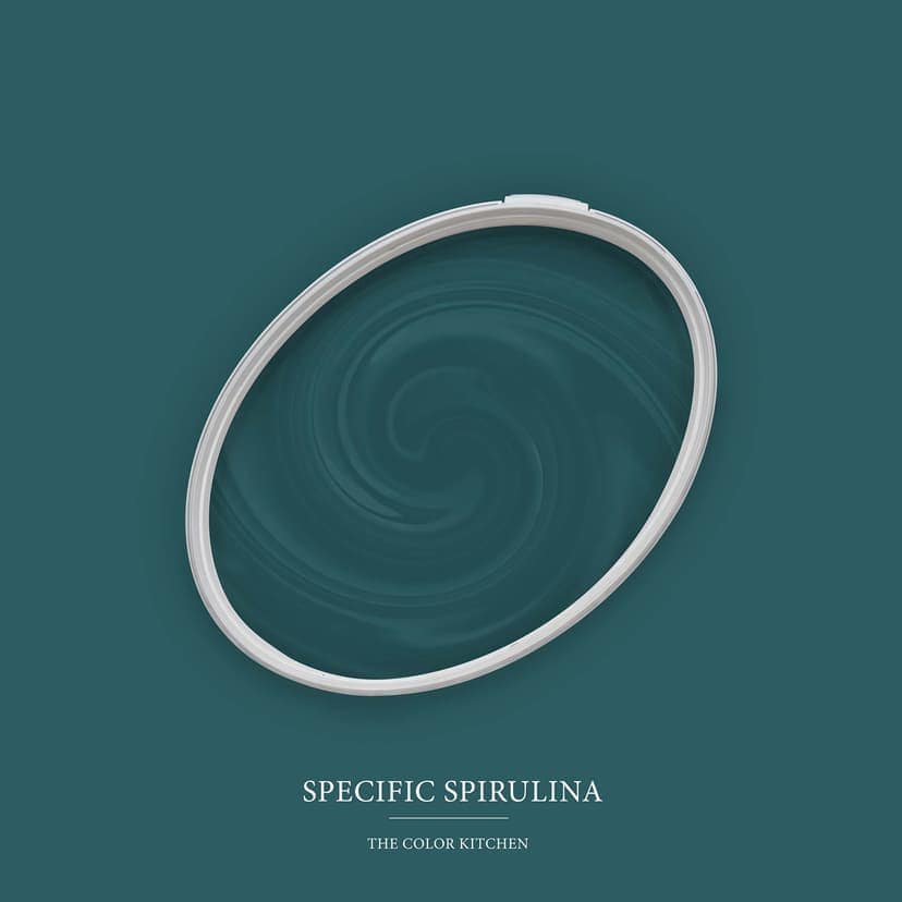 Zielona farba do ścian i sufitów satynowy mat I Specific Spirulina | Tworzenie harmonii w pomieszczeniu | KOLOROWA KUCHNIA