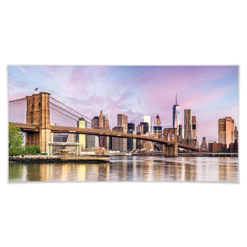 Plakat Colombo - Manhattan Skyline i Most Brookliński - Panorama