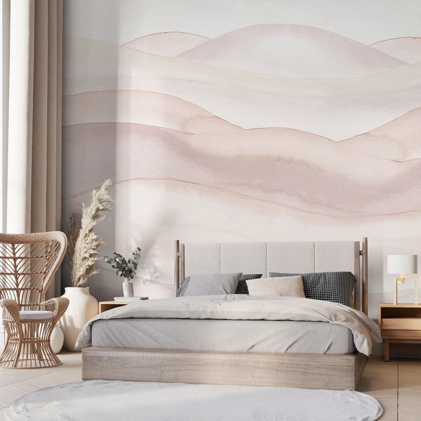 Fototapeta - Delikatne wzgórza w akwareli - Bloomery Decor