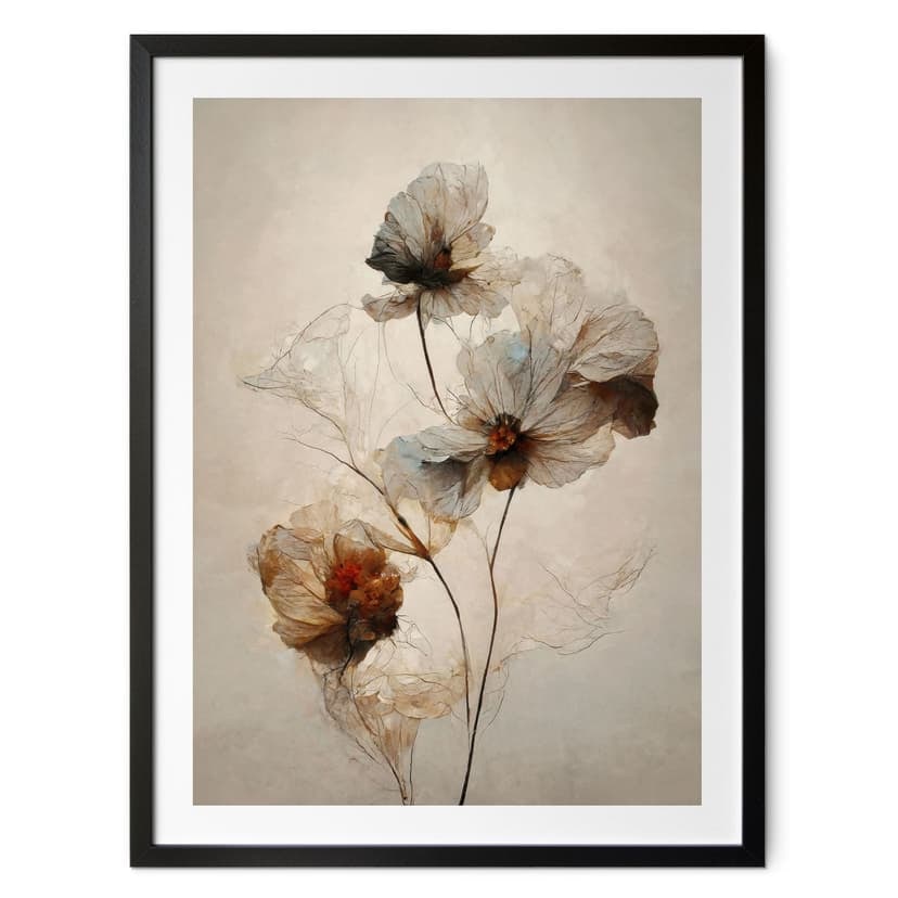 Plakat suszone kwiaty - elegancja przemijania - Treechild
