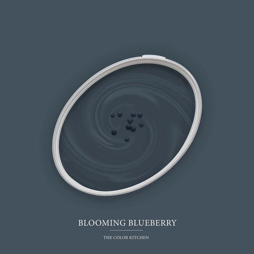 Niebieska farba do ścian i sufitów półmatowa I Blooming Blueberry | z efektem uspokajającym | THE COLOR KITCHEN