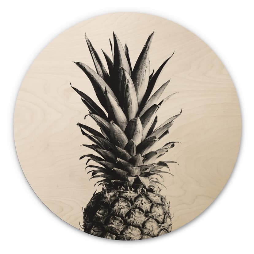 Obraz drewniany 1X Studio - Ananas - Okrągły