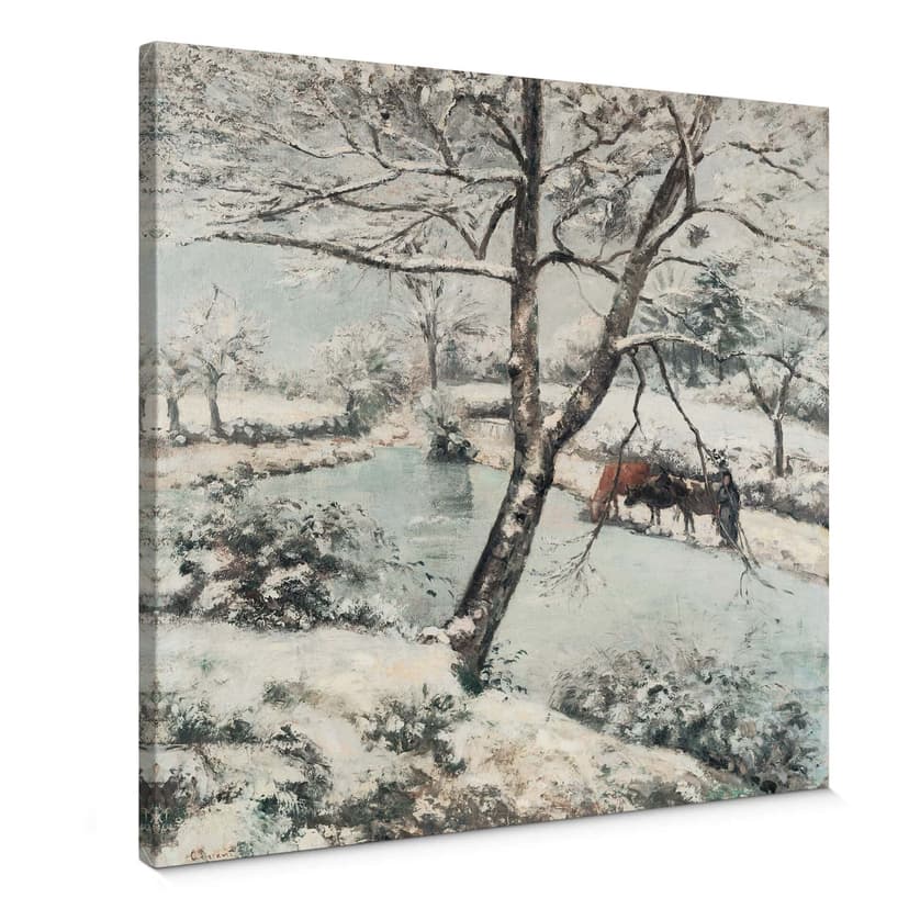 Obraz na płótnie Pissarro - Zimowy krajobraz w pobliżu Mont-Foucault