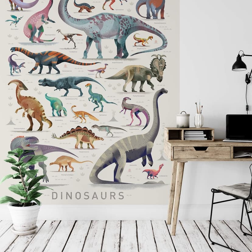 Fototapeta brązowa - Dinozaury