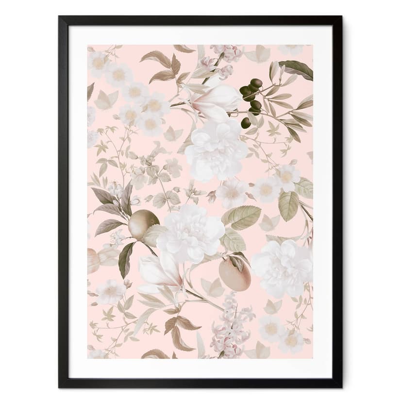 Plakat boho z kwiatami i owocami - UN Designs