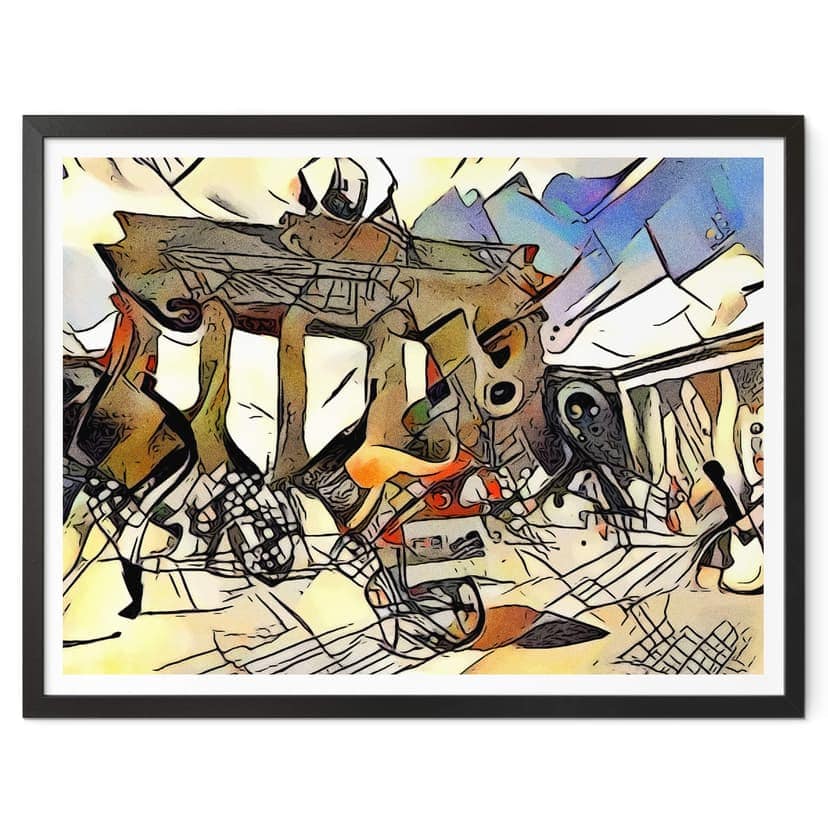 Plakat Zamart - Kandinsky spotyka berlińską Bramę Brandenburską