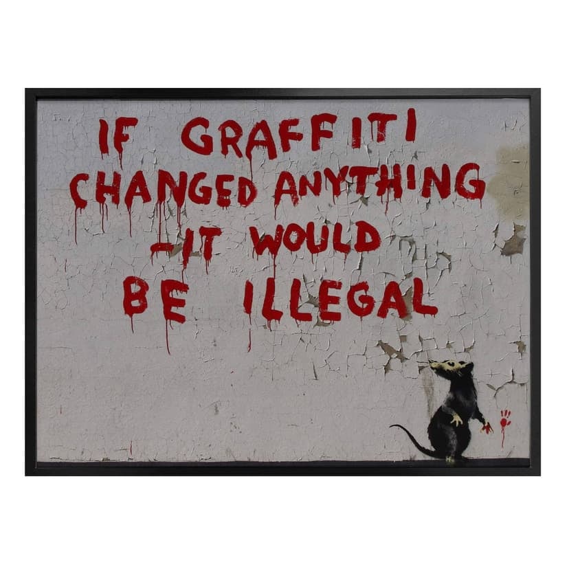 Plakat Banksy - Gdyby graffiti coś zmieniło