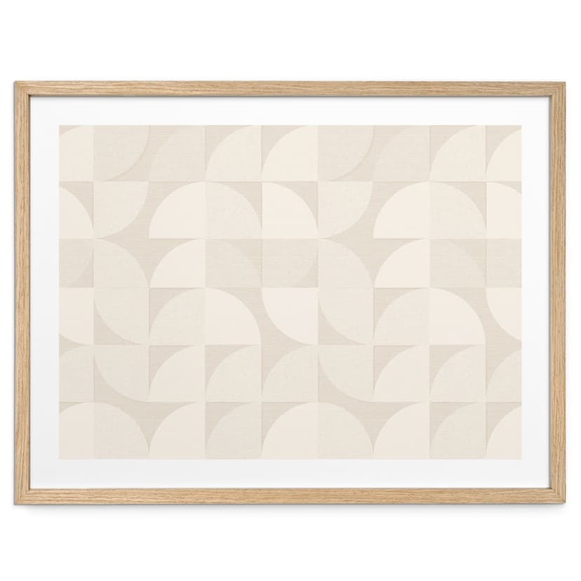 Plakat półokrągły w stylu retro - Bloomery Decor