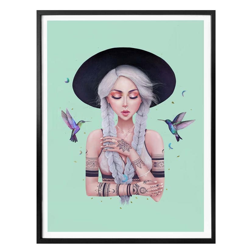 Plakat Korenkova - Boho Girl 2 mint