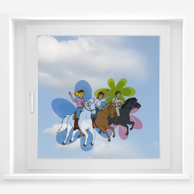 Fensterbild - Bibi, Tina und Alex Ausflug