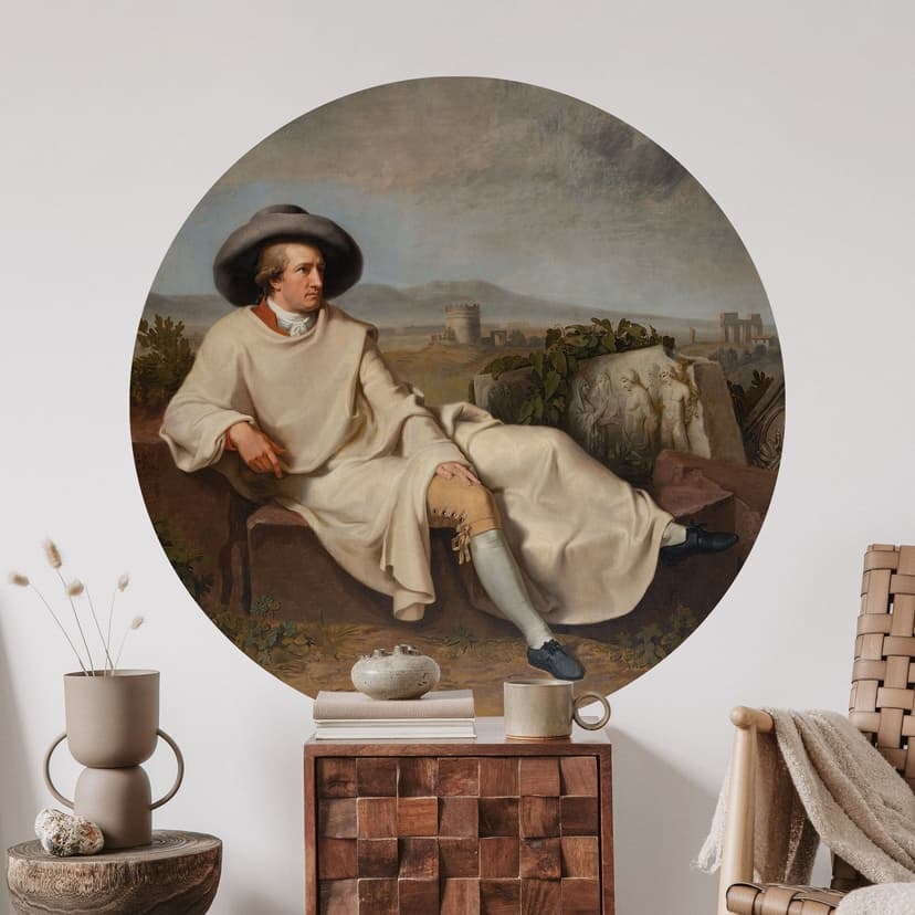 Naklejka na ścianę Tischbein - Goethe w rzymskiej Kampanii - Okrągła
