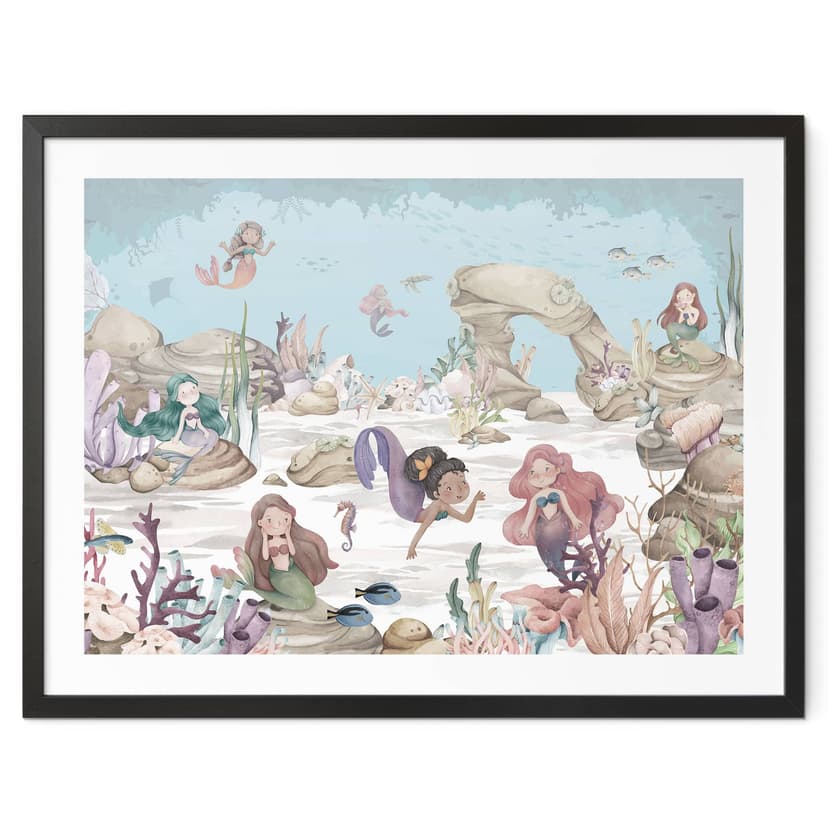 Plakat dla dzieci Magiczne podwodne królestwo syren - Oliver Robins