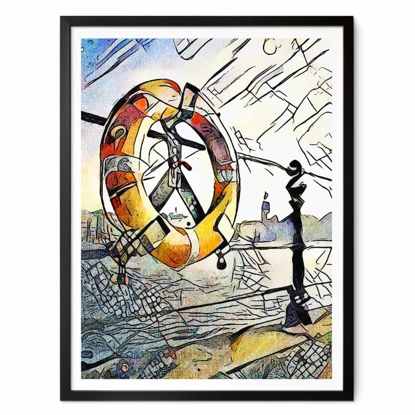 Plakat Zamart - Kandinsky spotyka Hamburg w porcie
