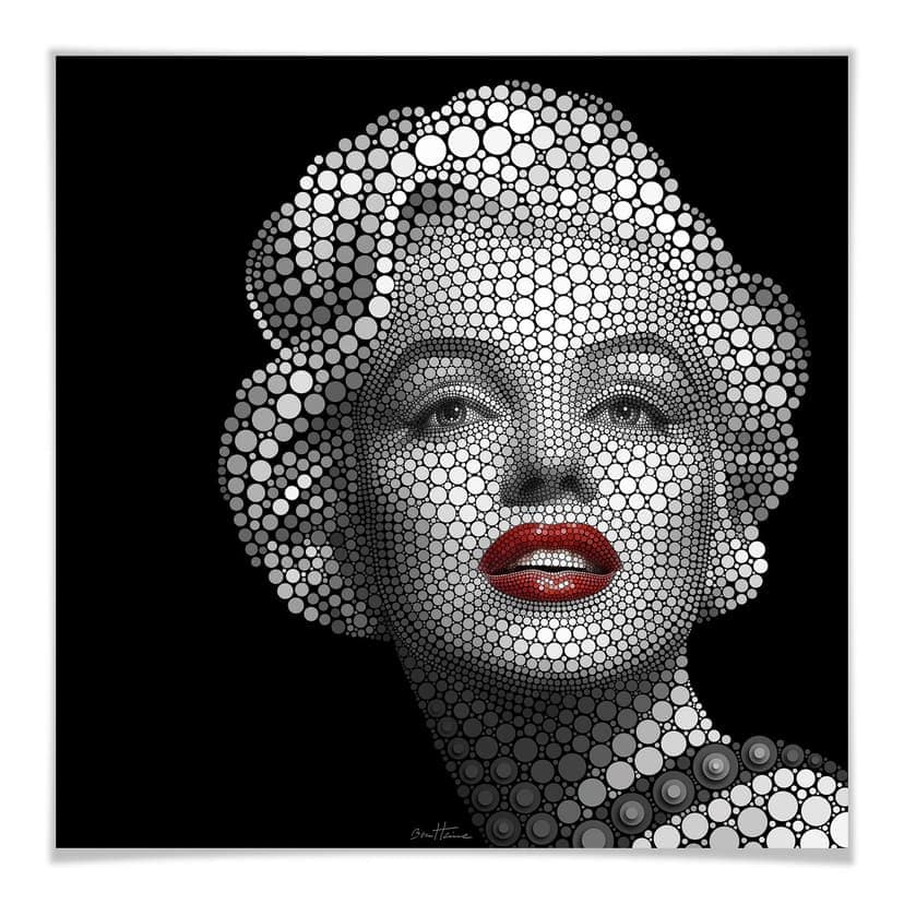 Plakat Ben Heine - Circlism: Marilyn Monroe