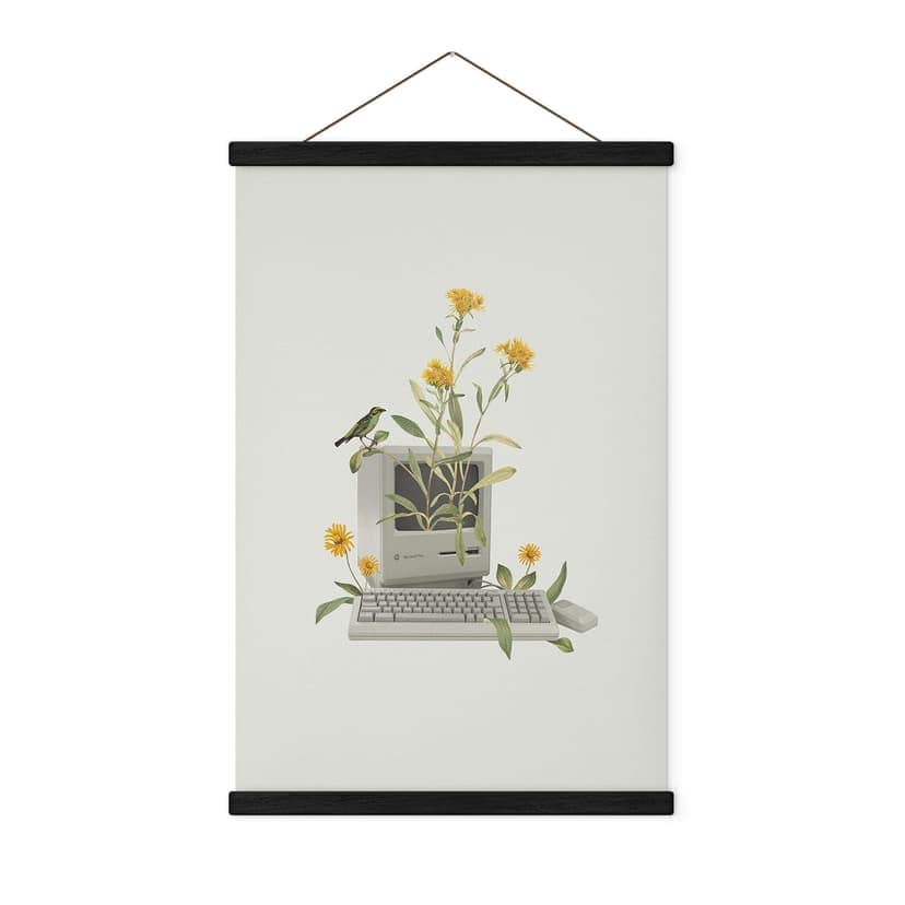 Obraz tkaniny komputerowej w stylu vintage - Frida Floral Studio