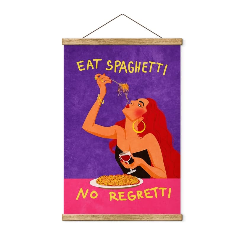 Obraz tkaniny spaghetti i wino - Oltmanns