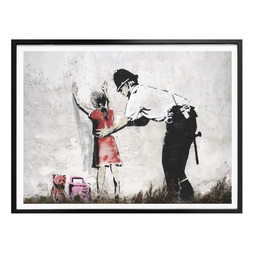 Plakat Banksy - Policjant przeszukujący dziewczynę