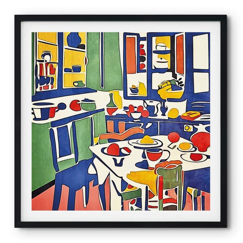 Plakat W kuchni - zainspirowany Matisse'em - Zamart