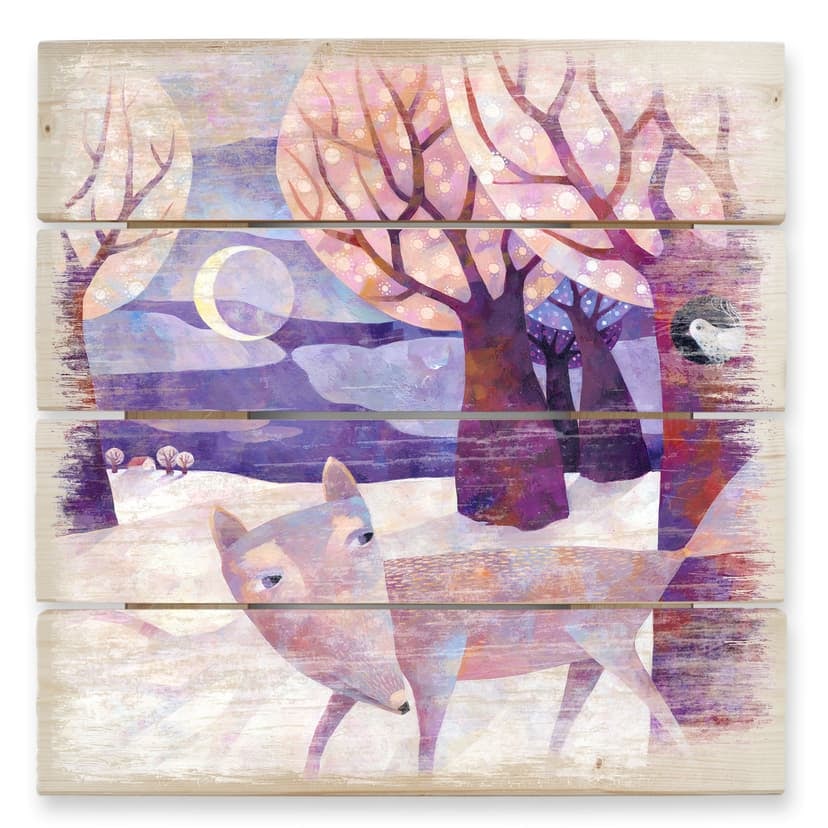 Obraz drewniany Blanz - Zimowy las - 40x41,5 cm