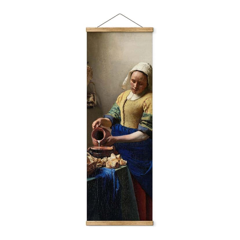 Obraz tkaniny Vermeer - Dziewczyna z dzbankiem mleka - Panorama
