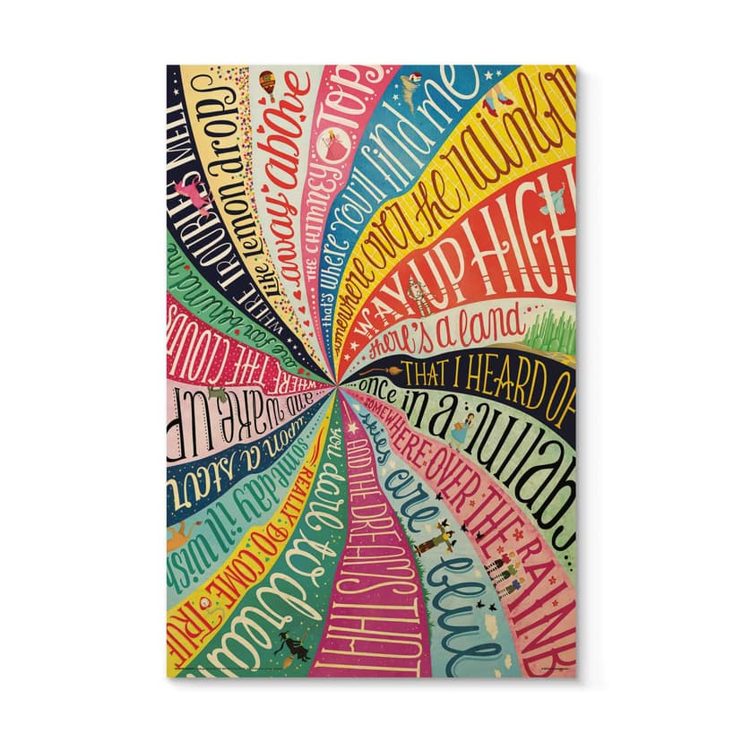 Plakat drewniany Tohmé - Over the Rainbow
