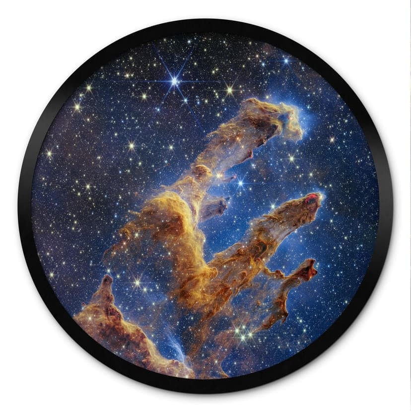 Plakat James Webb Telescope - Filary Stworzenia - Okrągły