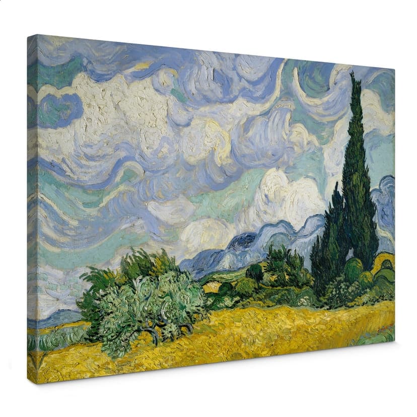 Obraz na płótnie van Gogh - Pole pszenicy z cyprysami