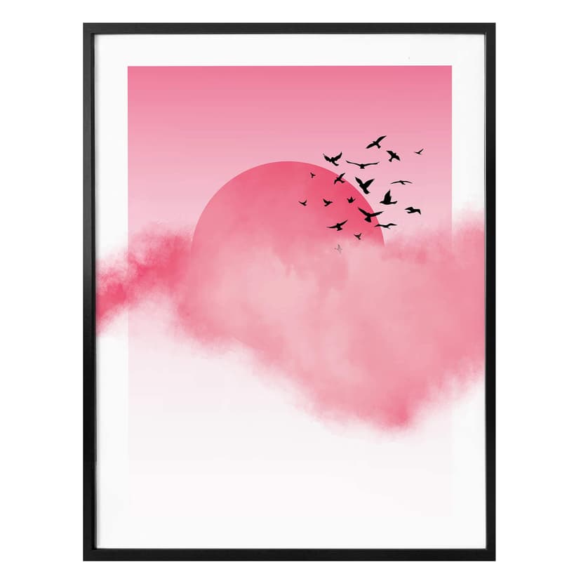 Plakat Nordic Creators - Różowe słońce