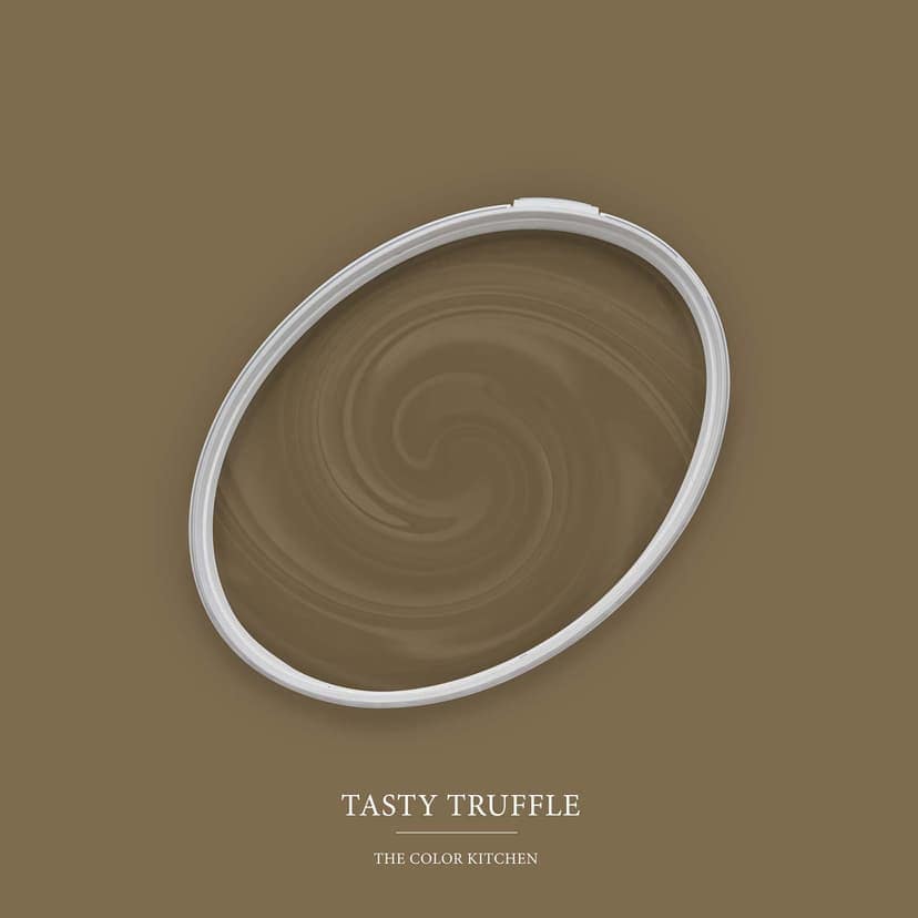 Brązowa farba do ścian satynowy mat I Tasty Truffle | tworzenie przytulnej i spokojnej atmosfery w pomieszczeniu| KOLOROWA KUCHNIA