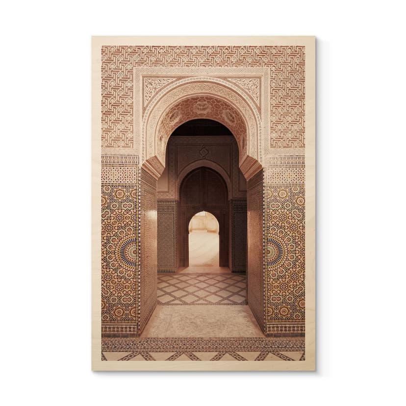 Plakat drewniany Orientalna brama z mozaiką - Sisi & Seb