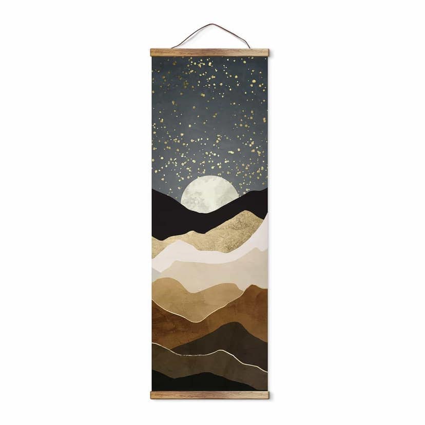 Obraz tkaniny SpaceFrog Designs - Złote gwiazdy - Panorama