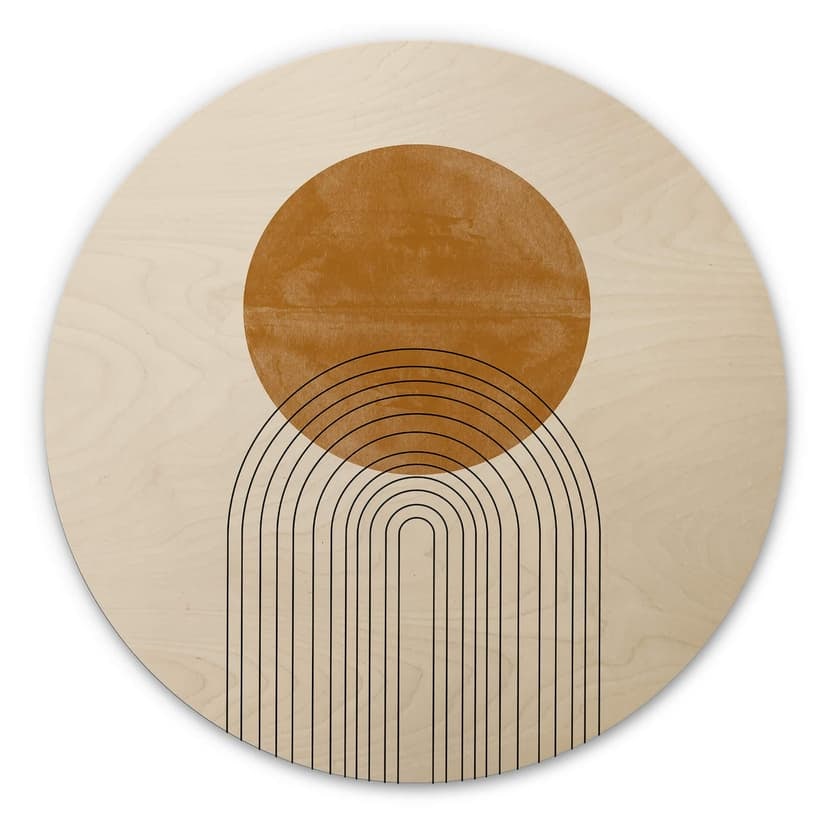 Obraz drewniany The Miuus Studio - Abstract Flow - Round
