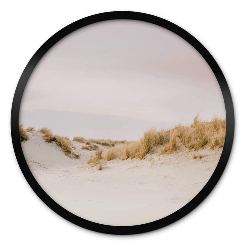Plakat Zwart - Krajobraz wydmowy w Ameland - Okrągły