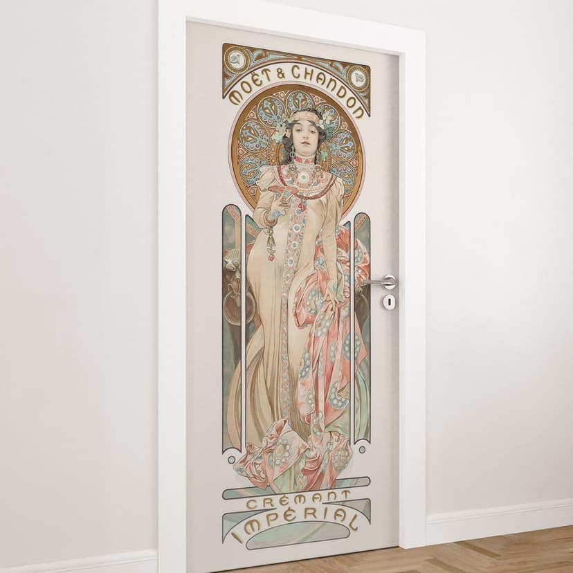 Folia na drzwi Moët and Chandon Dry Imperial - Mucha - Samoprzylepna dekoracja drzwi