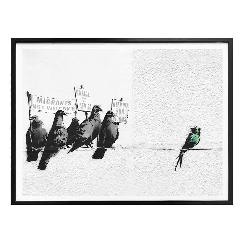 Plakat Banksy - Protestujące ptaki