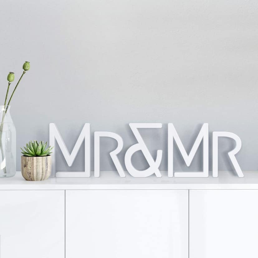 Litery dekoracyjne 3D Mr & Mr modern